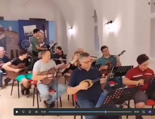 Pripreme Tamburaškog orkestra HKPD-a „Jelačić” za nastup na Ivanju
